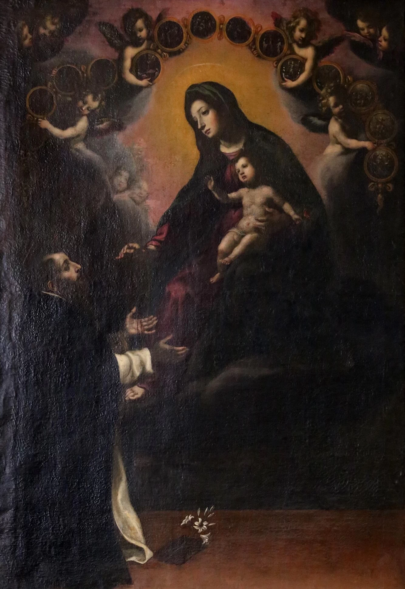 Madonna del Rosario con san Domenico e devoti - Santa Maria Novella